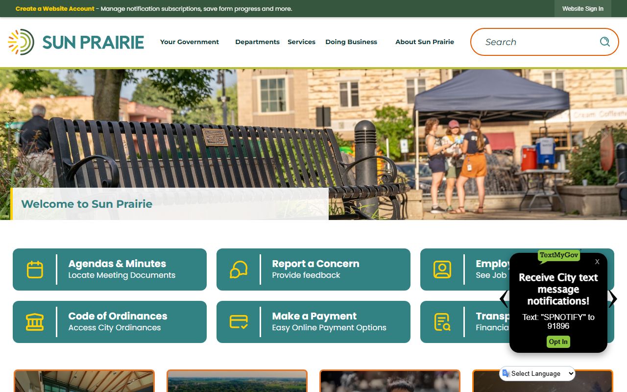 Sun Prairie Court Records city government portal