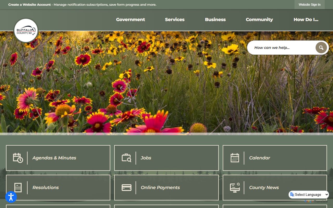 Buffalo County Court Records county government portal