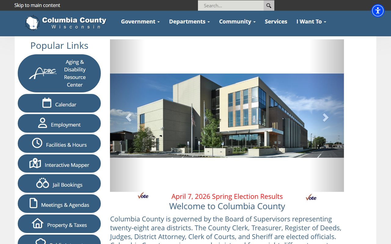 Columbia County Court Records county government portal