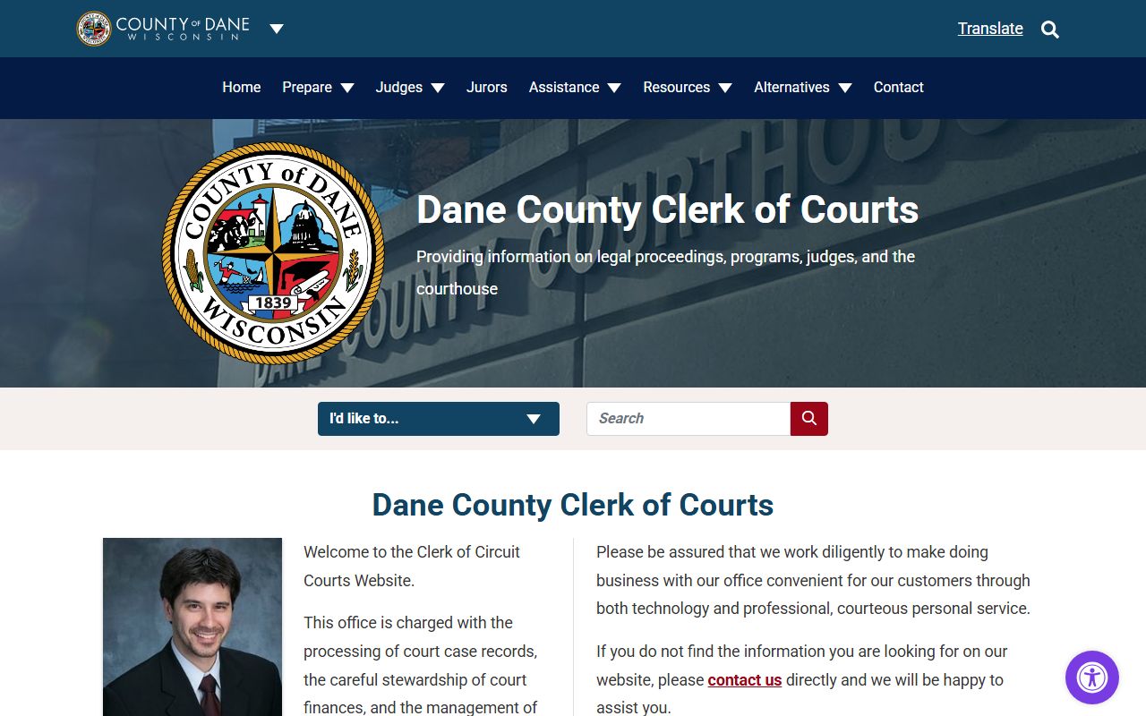 Dane County Court Records clerk office