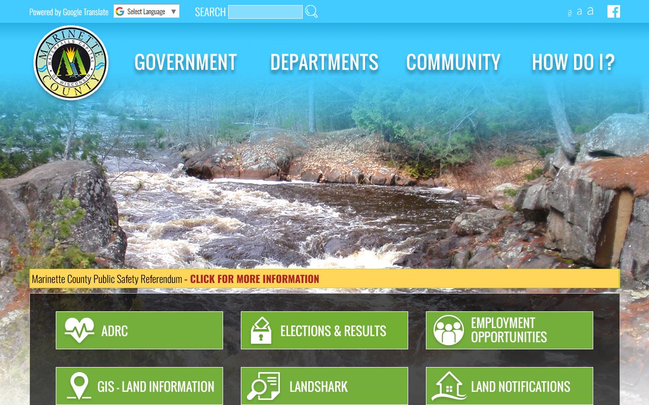 Marinette County Court Records county government portal