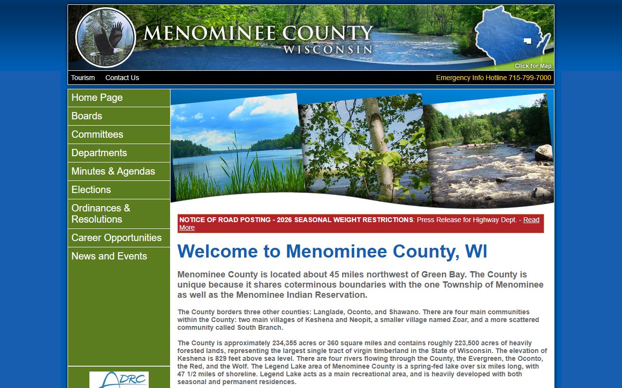 Menominee County Court Records county government portal