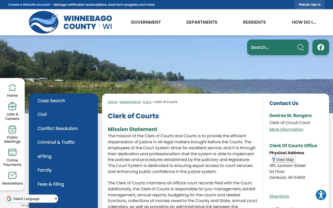 Winnebago County Court Records clerk office